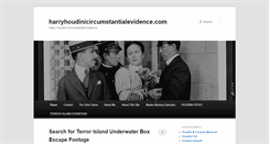 Desktop Screenshot of harryhoudinicircumstantialevidence.com